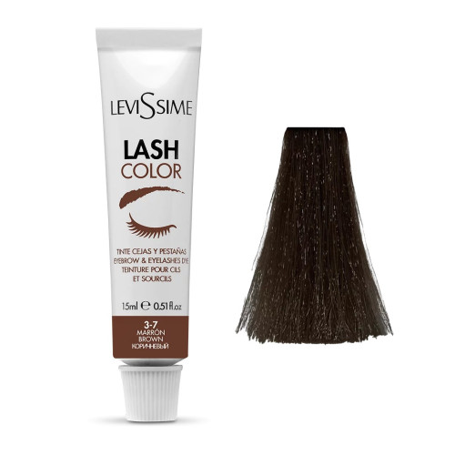 Фарба для брів та вій LeviSsime - Lash Color - № 3-7 Brown (коричневий), 15 мл