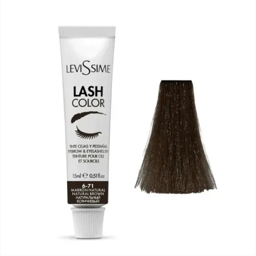 Краска для бровей и ресниц LeviSsime - Lash Color - № 6-71 Natural Brown (натур коричневый), 15 мл