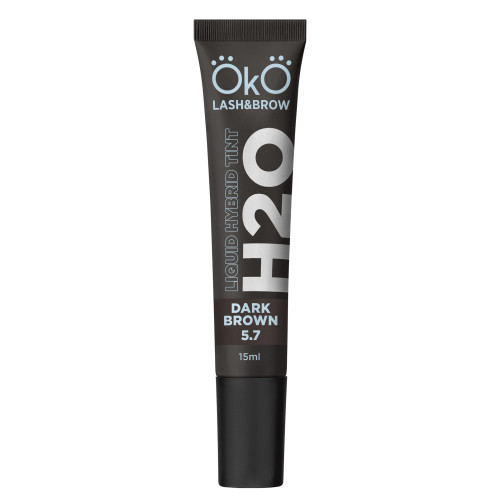 Eyebrow and eyelash dye OKO / Liquid Hybrid Tint H20 / Dark Brown 5.7, tube 15 ml