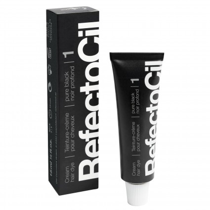 Фарба для брів та вій RefectoCil - №1 Pure Black, 15 мл