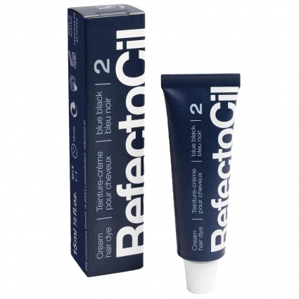 Фарба для брів та вій RefectoCil - №2 Blue Black, 15 мл