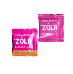 Farba do brwi z kolagenem ZOLA Eyebrow Tint / 01 Jasny brąz / SASHES + oksydator, 5 ml