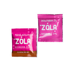Farba do brwi z kolagenem ZOLA Eyebrow Tint / 02 Ciepły brąz / SASHE + utleniacz, 5 ml
