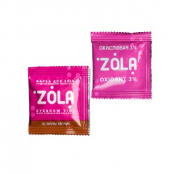 Фарба для брів з колагеном ZOLA Eyebrow Tint / 02 Warm brown / САШЕ + окисник, 5 мл