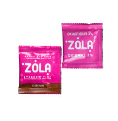 Farba do brwi z kolagenem ZOLA Eyebrow Tint / 03 Brązowy / SASHE + utleniacz, 5 ml