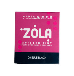 Farba do brwi z kolagenem ZOLA Odcień do brwi / 06 Blue Black / SACHE + utleniacz, 5 ml
