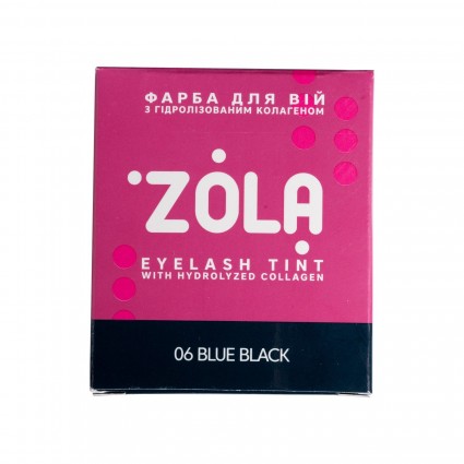 Фарба для брів з колагеном ZOLA Eyebrow Tint / 06 Blue Black / САШЕ + окисник, 5 мл