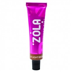 Фарба для брів із колагеном ZOLA Eyebrow Tint, 15 мл / 01 Light brown/ ТУБА