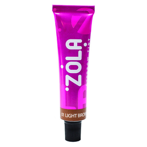 Фарба для брів із колагеном ZOLA Eyebrow Tint, 15 мл / 01 Light brown/ ТУБА