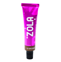 Фарба для брів із колагеном ZOLA Eyebrow Tint, 15 мл / 03 Brown / ТУБА