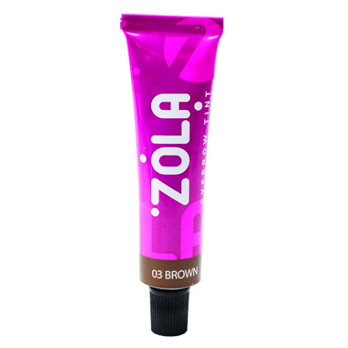 Фарба для брів із колагеном ZOLA Eyebrow Tint, 15 мл / 03 Brown / ТУБА