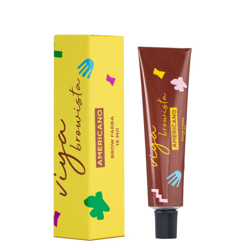 Eyebrow paint Viya Browista - AMERICANO Brown, 15 ml