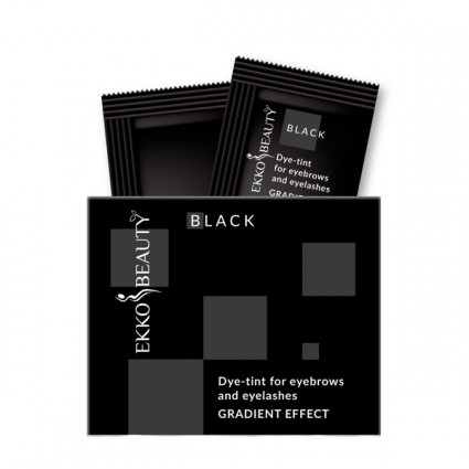 Paint - tint for eyebrows and eyelashes Ekko Beauty GRADIENT EFFECT / Black, SASH