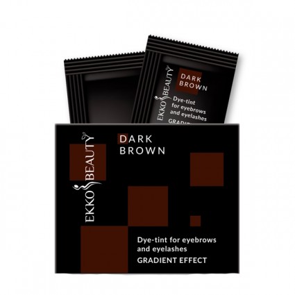 Фарба - тинт для брів та вій Ekko Beauty GRADIENT EFFECT / Dark Brown, САШЕ