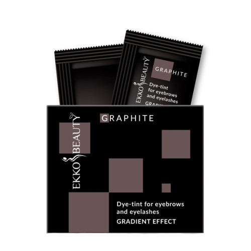 Краска - тинт для бровей и ресниц Ekko Beauty GRADIENT EFFECT / Graphite, САШЕ