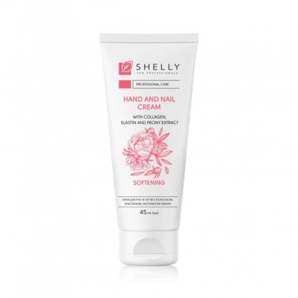 Shelly Hand and Nail Cream with Collagen, Elastin and Peony Extract, 45 ml