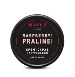 Scrub cream for face and eyebrows natural Mayur / RASPBERRY PRALINE Cream Scrub, 50 g