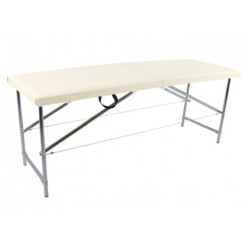 Folding cosmetic couch Economy Chrome 1 cm / white