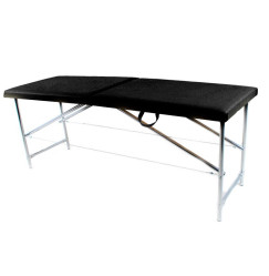 Folding cosmetic couch Economy Chrome 1 cm / black