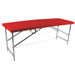 Folding cosmetic couch Economy Chrome 1 cm / red