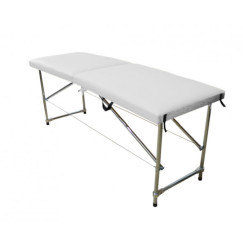 Folding beauty couch Economy Chrome 3 cm / white