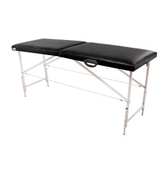 Folding cosmetic couch Comfort with height adjustment 3 cm / black