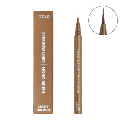 Kredka do brwi z pojedynczym pędzelkiem ZOLA - Mono Brush - Jasny Brąz