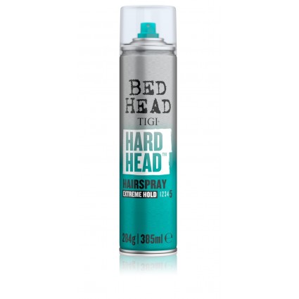 TIGI Bed Head Hard Head Extreme Hold Hairspray, 385 ml / grey-green
