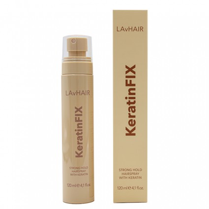 Strong hold hairspray with keratin LAvHAIR - KeratinFIX, 120 ml