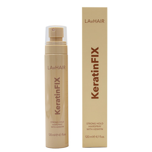 Lakier do włosów o mocnym utrwaleniu z keratyną LAvHAIR - KeratinFIX, 120 ml