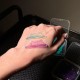 Set of eyelash lamination rollers 5 pairs (XS+S+M+L+XL) - turquoise cat