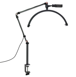 Shadowless table lamp Moon / HQ HD-M3X Moon LED (41.5 cm) / black