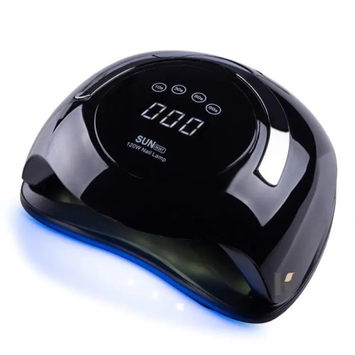 Лампа для манікюру SUN BQ-5T 120 Вт. UV/LED / чорна з ручкою