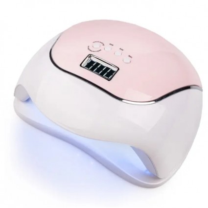 Лампа для манікюру SUN BQ-V5 / LED+UV / 120W Macaroon / біло-рожева