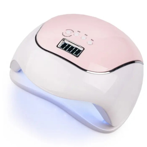 Лампа для манікюру SUN BQ-V5 / LED+UV / 120W Macaroon / біло-рожева