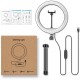 Лампа кільцева зі штативом APEXEL / 10  Ring Light with Metal Stand / APL-FL10JJ13Y