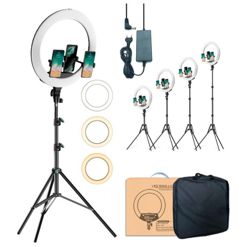 Лампа кільцева зі штативом APEXEL / 18  Ring Light with 2.1M Stand / APL-FL18JJ12Y