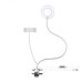 Лампа металева кільцева 3,5 дюйми, на прищіпці з тримачем / LED USB LAMP / біла