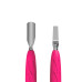 Manicure spatula with silicone handle STALEKS PRO UNIQ 10 TYPE 5 (pusher + straight pusher)