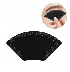 Metal Eyebrow Ruler - Black