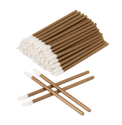 MACROBRUSHES applicators for eyebrows, eyelashes, lips - dark golden, 50 pcs/pack
