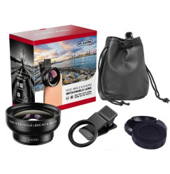 Macro lens for phone wide angle 2 in 1 APEXEL / APL-0.45WM