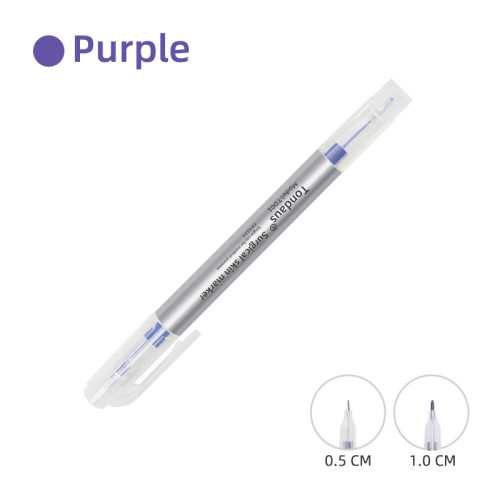 Tondaus skin marker for eyebrows and lips - dual-sided 0.5 mm+1.0 mm purple (TD01)