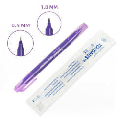 Tondaus skin marker for eyebrows and lips - dual-sided 0.5 mm+1.0 mm purple (T3023)