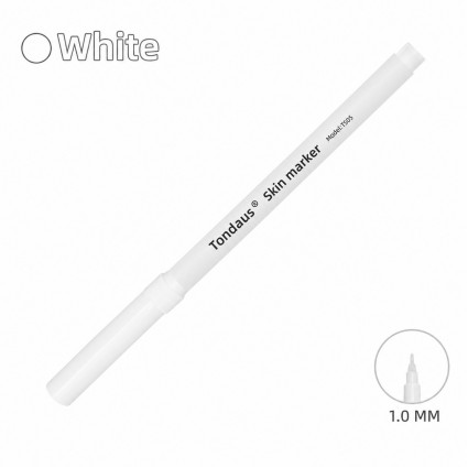 Eyebrow and lip mapping marker Tondaus - 1.0 mm white (TS05)
