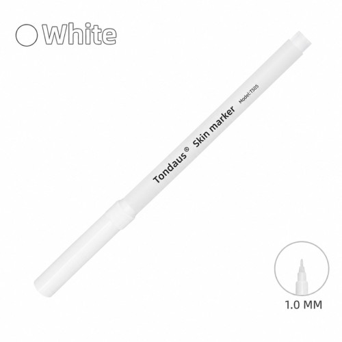 Eyebrow and lip mapping marker Tondaus - 1.0 mm white (TS05)