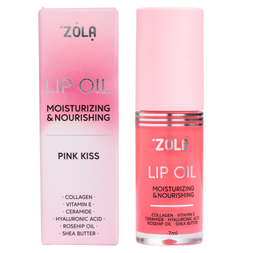 ZOLA Olejek do ust - Różowy pocałunek, 7 ml