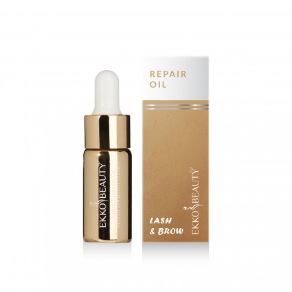 Олія для росту брів та вій EKKOBEAUTY, 10 мл - золота - УЦІНКА (терміни до 21.06.26)