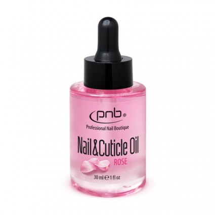 Oil for the care of nails and cuticles PNB Nail & Cuticle Oil Rose / with rose scent, 30 ml