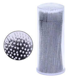 Microbrushes in a tube 100 pcs / GLITTER black
